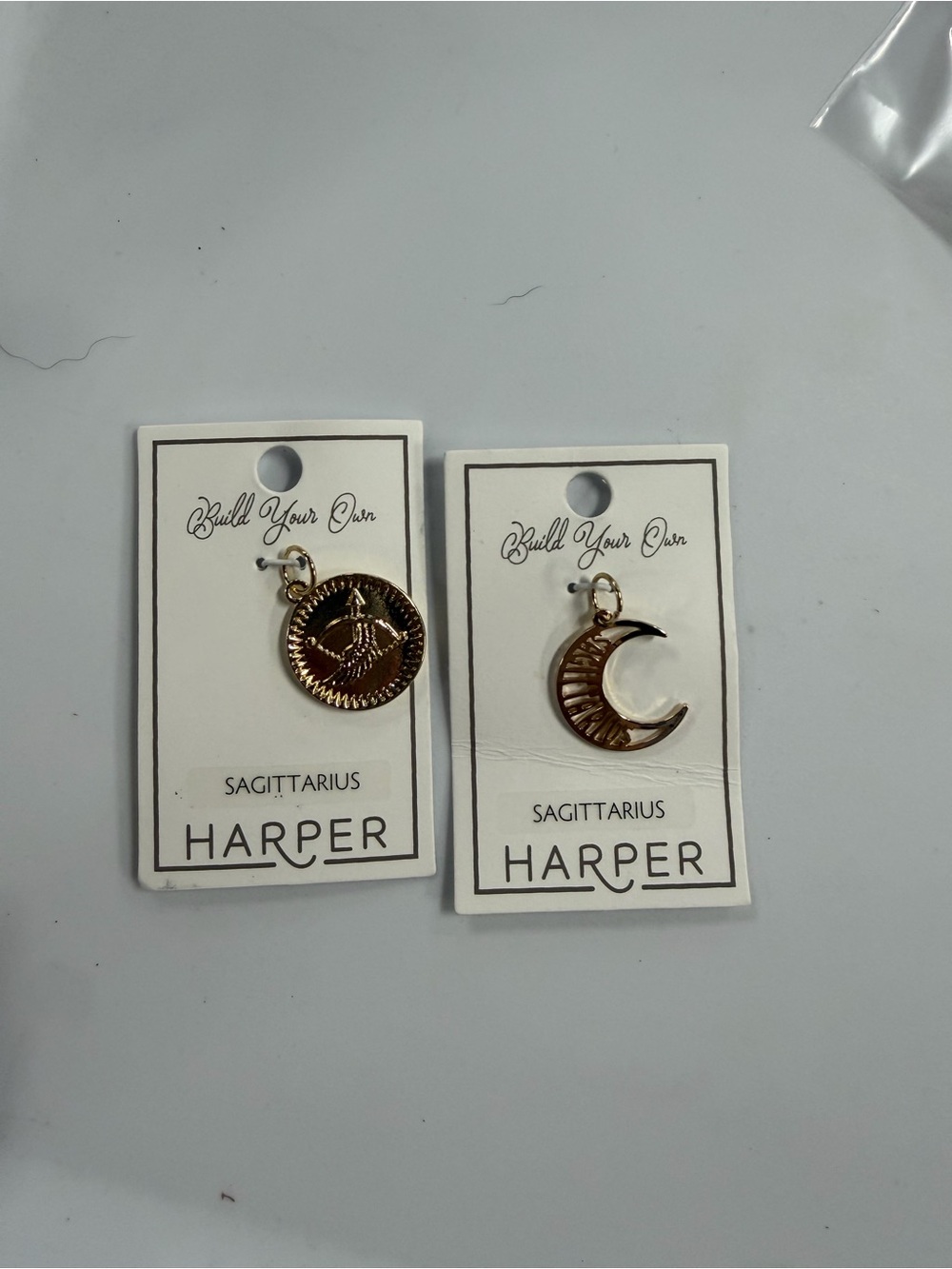 Harper Gold Sagittarius Coin and Moon Charms